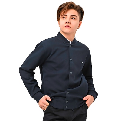 Жакет бомбер школьный для мальчика Cegisa 5022 темно-синий 1 Жакет бомбер школьный для мальчика Cegisa 5022 темно-синий 1